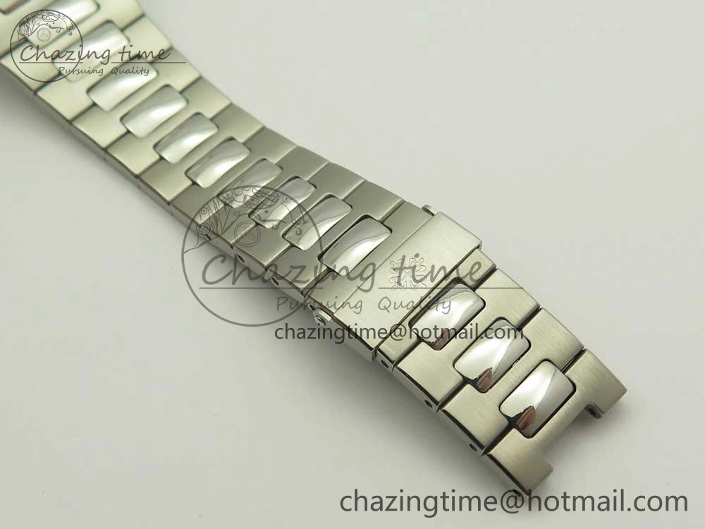 Nautilus Jumbo 5711 MKF 1:1 Best Edition White Textured Dial on SS Bracelet A324 Clone V6