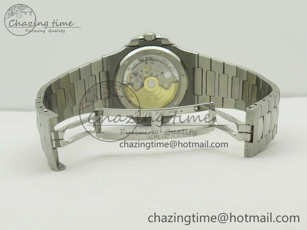 Nautilus Jumbo 5711 MKF 1:1 Best Edition White Textured Dial on SS Bracelet A324 Clone V6