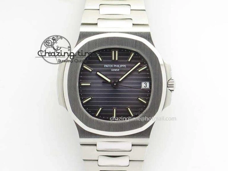 Nautilus Jumbo 5711 PF 1:1 Best Version Gray Dial On SS Bracelet A324 Clone