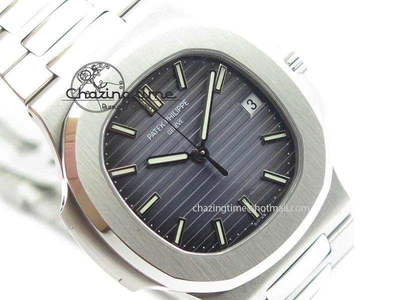 Nautilus Jumbo 5711 PF 1:1 Best Version Gray Dial On SS Bracelet A324 Clone