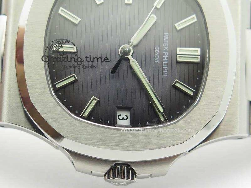 Nautilus Jumbo 5711 PF 1:1 Best Version Gray Dial On SS Bracelet A324 Clone