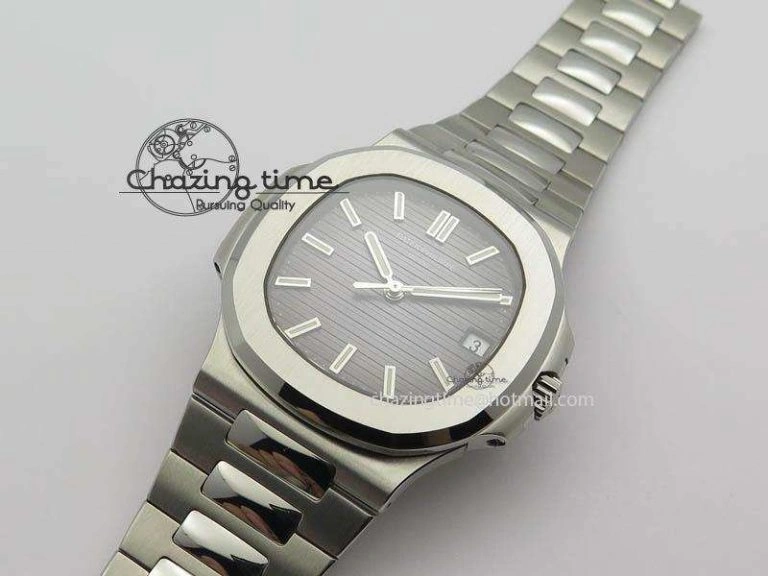 Nautilus Jumbo 5711 PF 1:1 Best Version Gray Dial On SS Bracelet A324 Clone