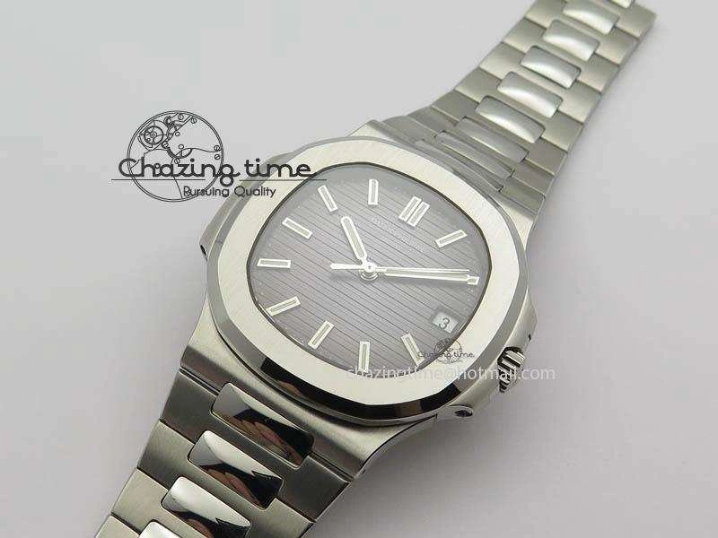 Nautilus Jumbo 5711 PF 1:1 Best Version Gray Dial On SS Bracelet A324 Clone