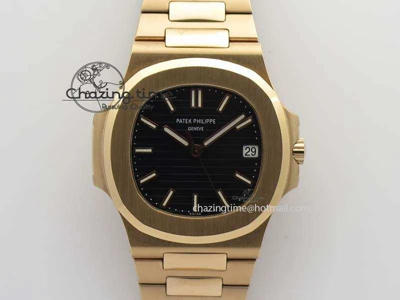 Nautilus Jumbo 5711 RG BP Maker Best Edition Back Textured Dial On RG Bracelet A324CS