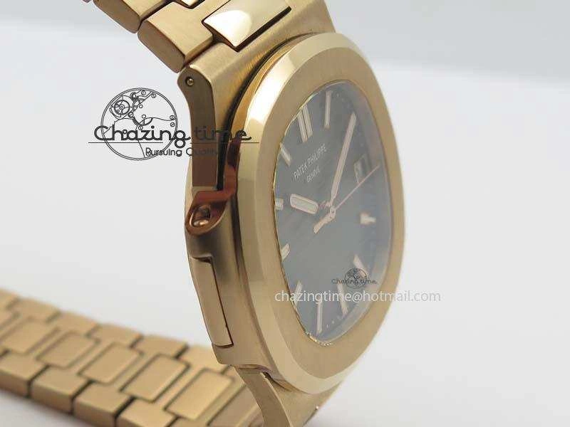 Nautilus Jumbo 5711 RG BP Maker Best Edition Gray Textured Dial On RG Bracelet A324CS