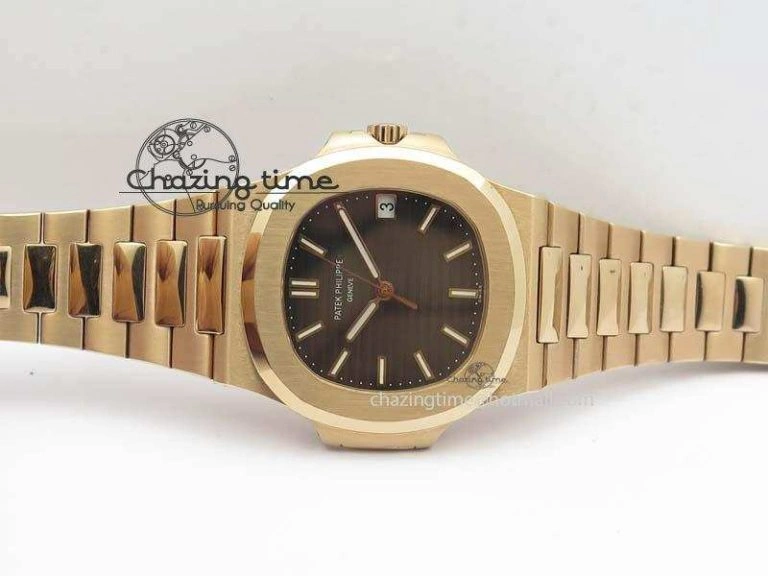 Nautilus Jumbo 5711 RG BP Maker Best Edition Gray Textured Dial On RG Bracelet A324CS