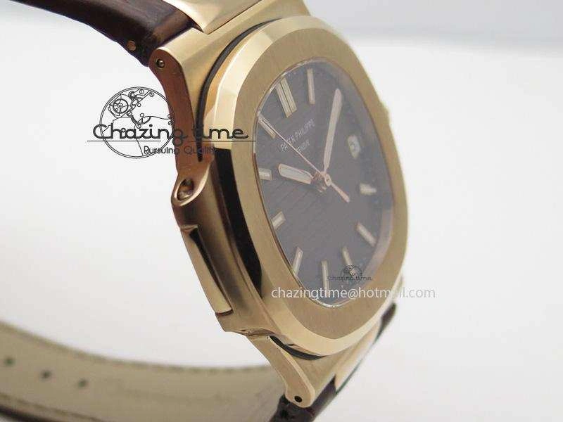 Nautilus Jumbo 5711 RG BP-Maker V2 Edition Brown Dial On Brown Leather Strap MIYOTA 9015 PP324CS