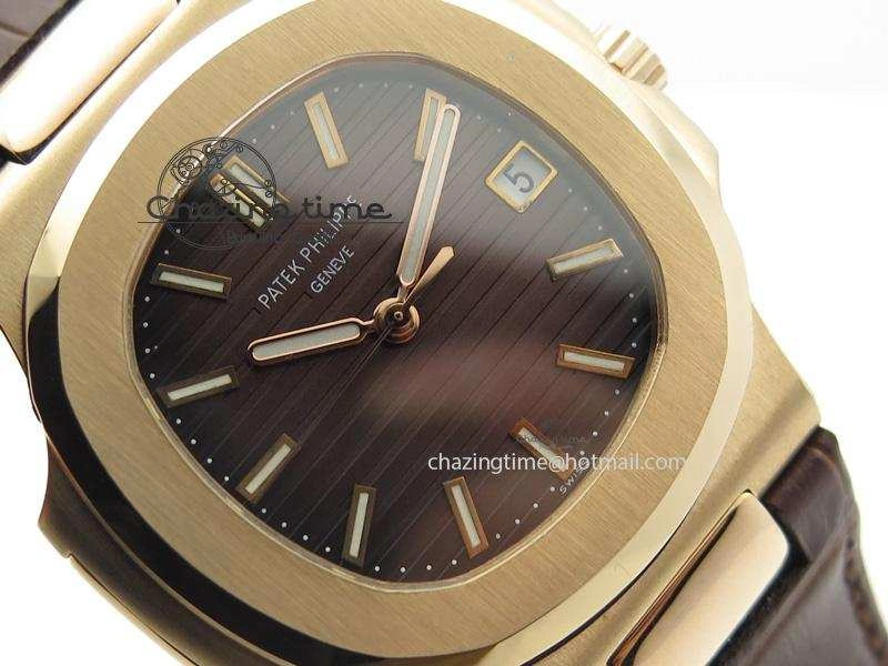 Nautilus Jumbo 5711 RG BP-Maker V2 Edition Brown Dial On Brown Leather Strap MIYOTA 9015 PP324CS