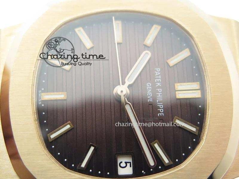 Nautilus Jumbo 5711 RG BP-Maker V2 Edition Brown Dial On Brown Leather Strap MIYOTA 9015 PP324CS
