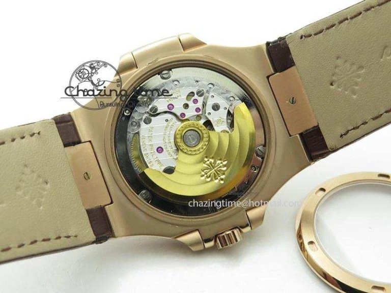 Nautilus Jumbo 5711 RG BP-Maker V2 Edition Brown Dial On Brown Leather Strap MIYOTA 9015 PP324CS