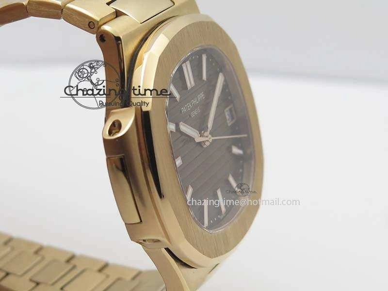 Nautilus Jumbo 5711 RG JJF Best Version Brown Dial On RG Bracelet A324CS