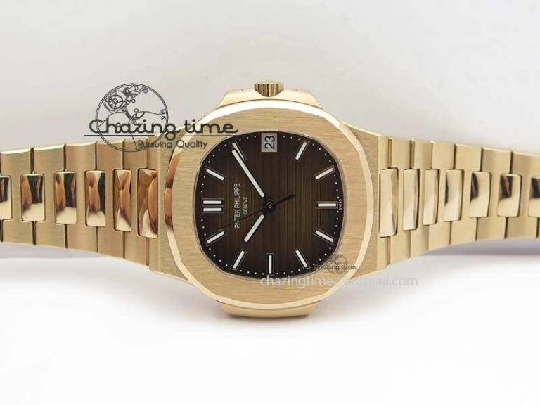 Nautilus Jumbo 5711 RG JJF Best Version Brown Dial On RG Bracelet A324CS