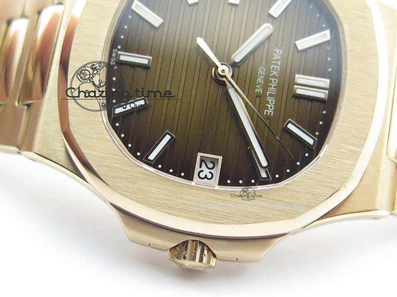 Nautilus Jumbo 5711 RG JJF Best Version Brown Dial On RG Bracelet A324CS