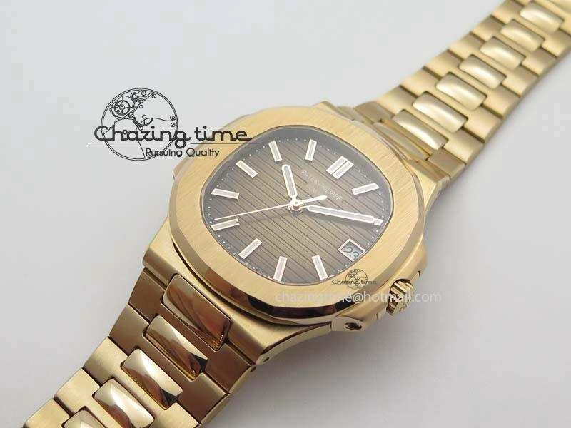 Nautilus Jumbo 5711 RG JJF Best Version Brown Dial On RG Bracelet A324CS