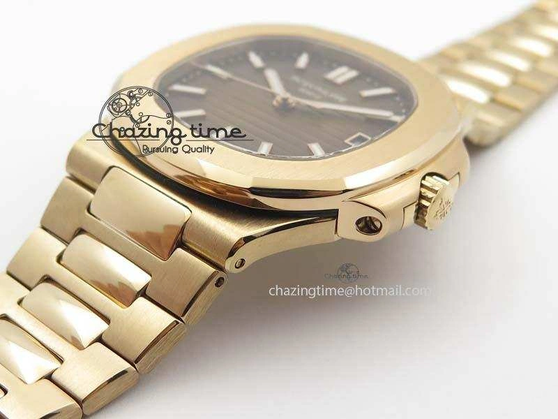Nautilus Jumbo 5711 RG JJF Best Version Brown Dial On RG Bracelet A324CS