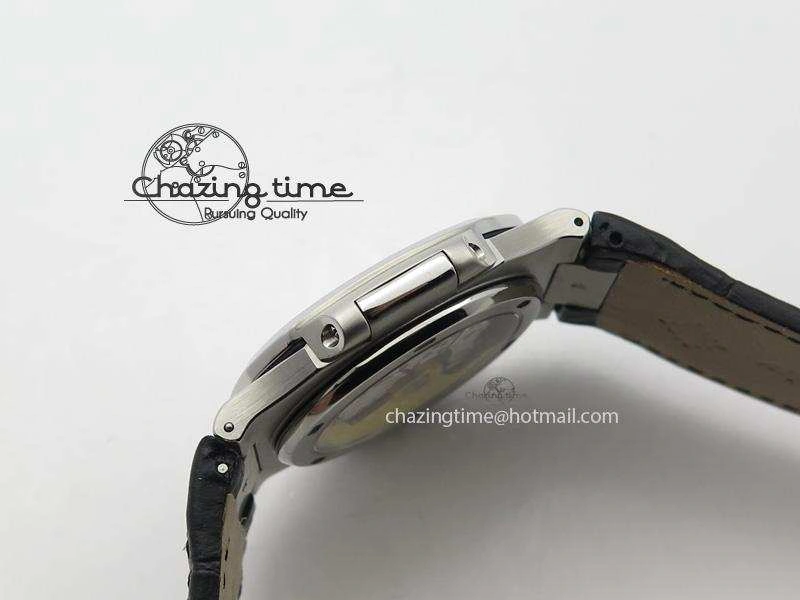 Nautilus Jumbo 5711 SS BP-Maker V2 Edition White Dial On Black Leather Strap MIYOTA 9015 PP324CS