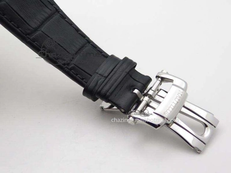 Nautilus Jumbo 5711 SS BP-Maker V2 Edition White Dial On Black Leather Strap MIYOTA 9015 PP324CS