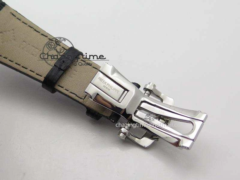 Nautilus Jumbo 5711 SS BP-Maker V2 Edition White Dial On Black Leather Strap MIYOTA 9015 PP324CS