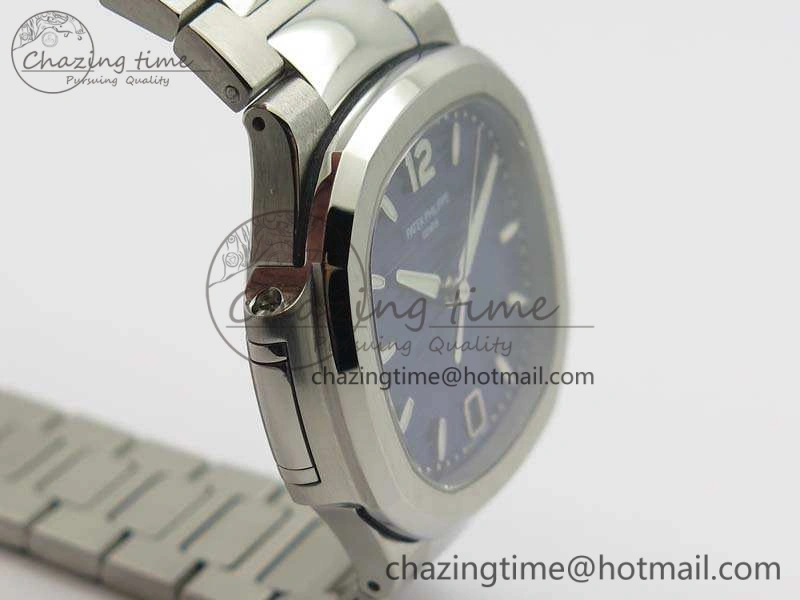 Nautilus Jumbo Ladies 7018 PF 1:1 Best Edition Blue Textured Dial On SS Bracelet A324 Clone