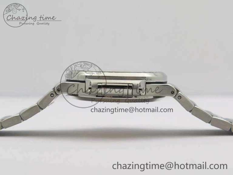 Nautilus Jumbo Ladies 7018 PF 1:1 Best Edition Gray Dial Diam Bezel On SS Bracelet A324 Clone