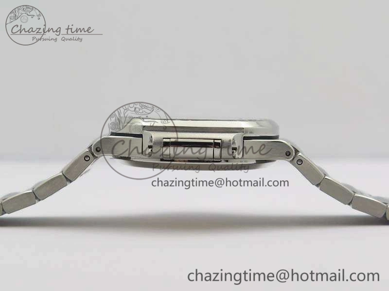 Nautilus Jumbo Ladies 7018 PF 1:1 Best Edition Gray Dial Diam Bezel On SS Bracelet A324 Clone