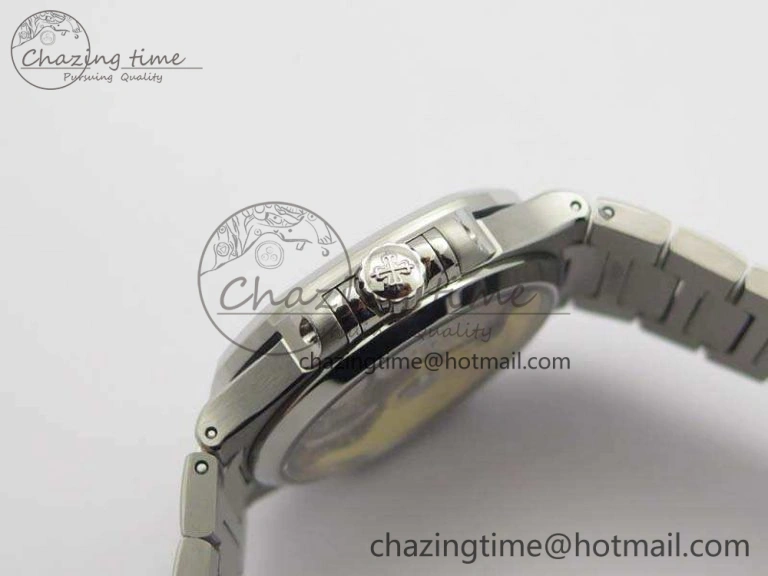 Nautilus Jumbo Ladies 7018 PF 1:1 Best Edition Gray Textured Dial On SS Bracelet A324 Clone