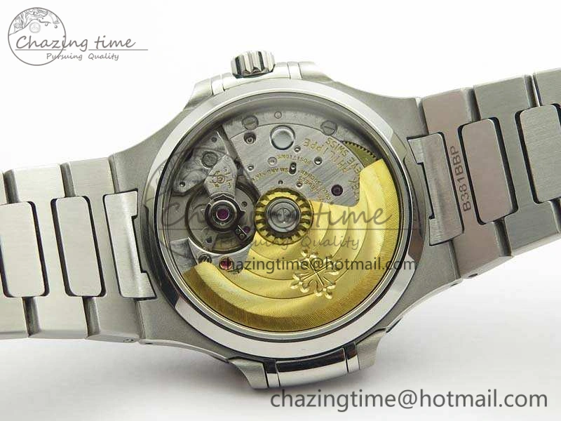 Nautilus Jumbo Ladies 7018 PF 1:1 Best Edition Gray Textured Dial On SS Bracelet A324 Clone
