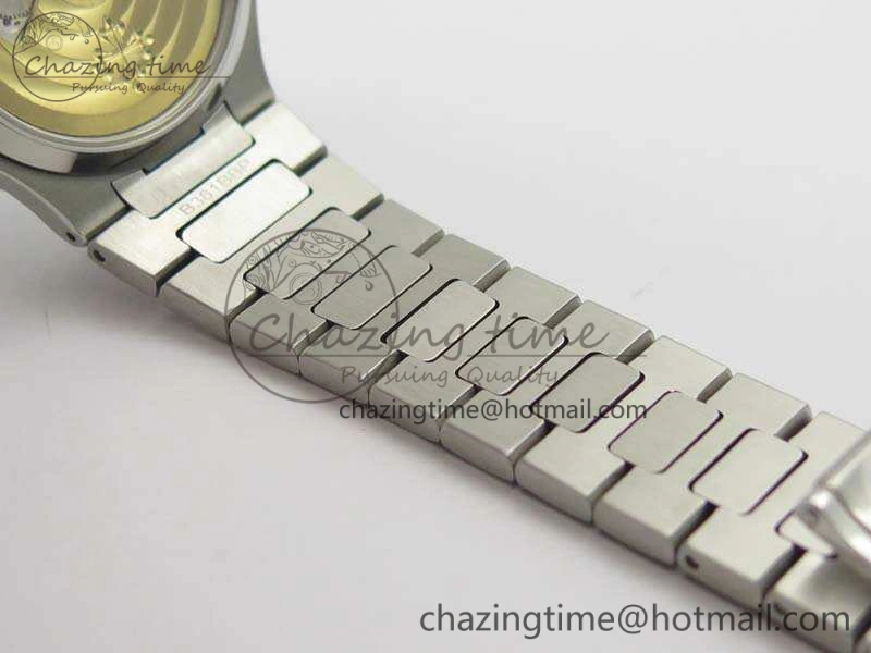 Nautilus Jumbo Ladies 7018 PF 1:1 Best Edition Gray Textured Dial On SS Bracelet A324 Clone
