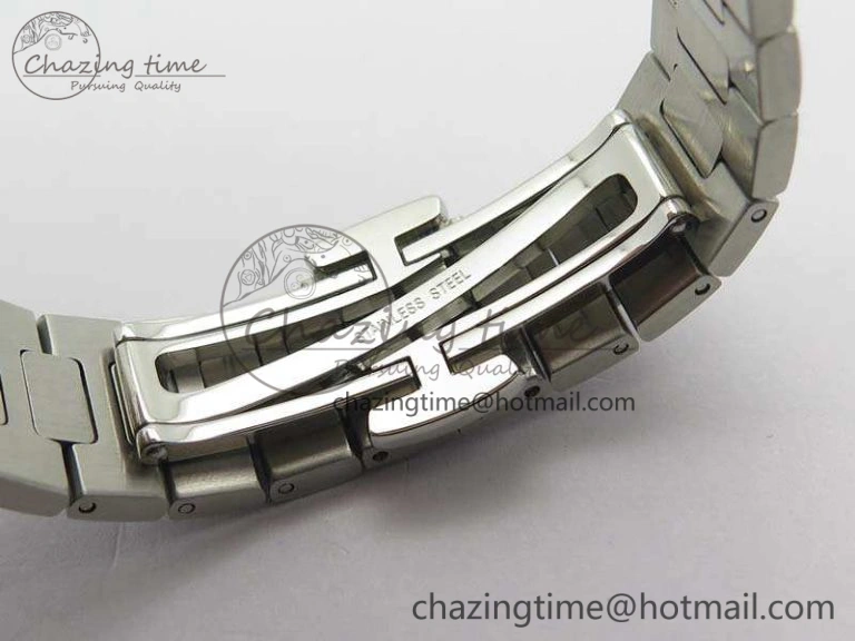 Nautilus Jumbo Ladies 7018 PF 1:1 Best Edition Gray Textured Dial On SS Bracelet A324 Clone