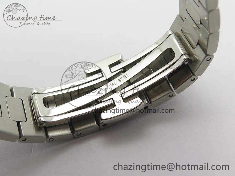 Nautilus Jumbo Ladies 7018 PF 1:1 Best Edition Gray Textured Dial On SS Bracelet A324 Clone