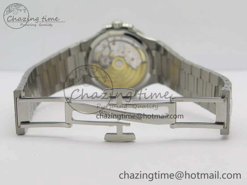 Nautilus Jumbo Ladies 7018 PF 1:1 Best Edition Gray Textured Dial On SS Bracelet A324 Clone