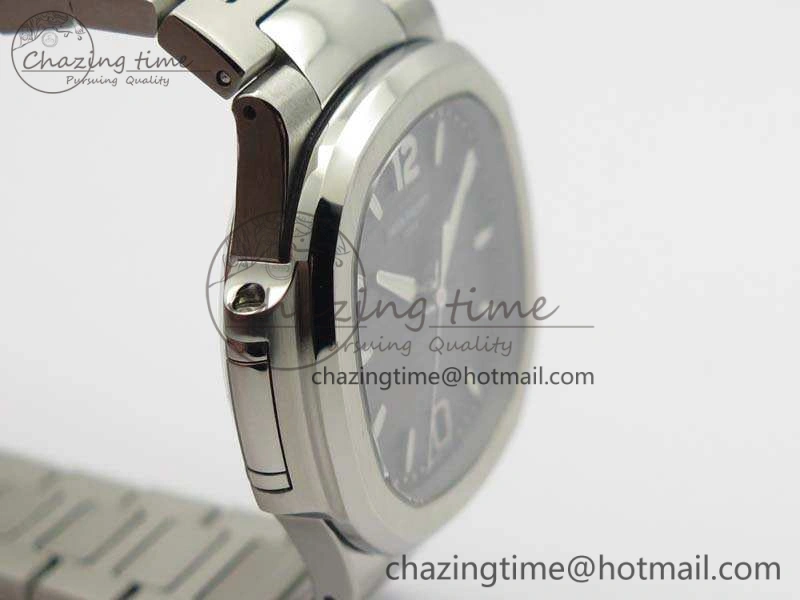 Nautilus Jumbo Ladies 7018 PF 1:1 Best Edition Gray Textured Dial On SS Bracelet A324 Clone