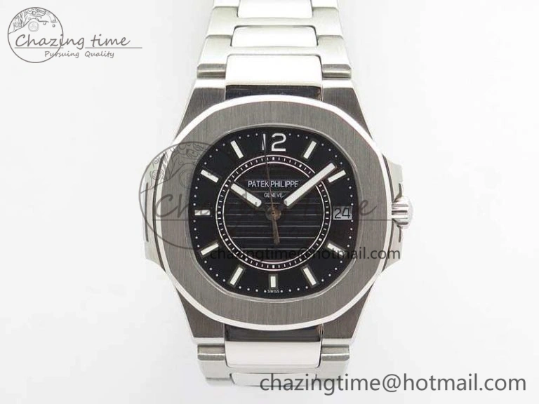 Nautilus Ladies 7011 SS JJF 1:1 Best Edition Black Dial On SS Bracelet ETA Quartz
