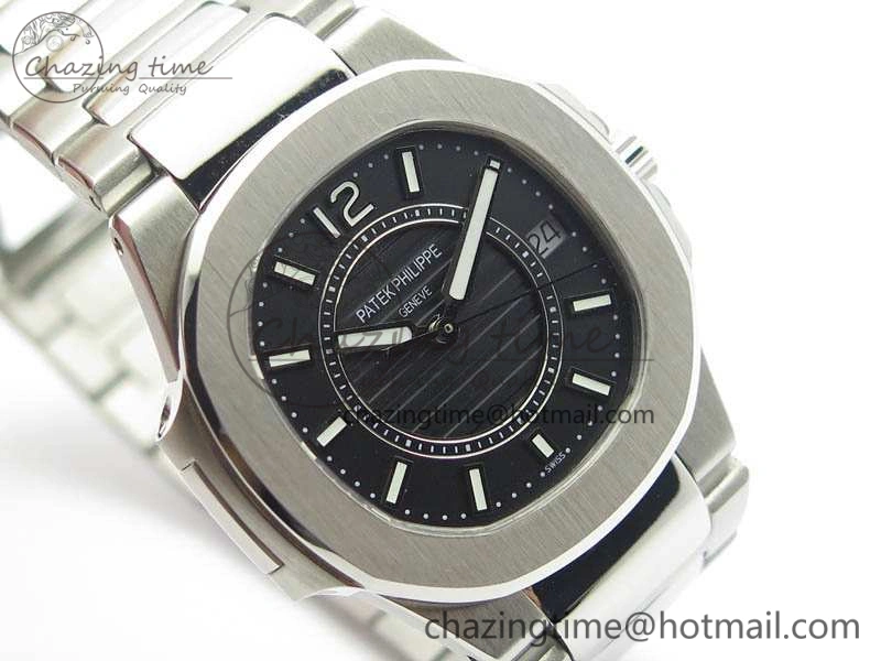 Nautilus Ladies 7011 SS JJF 1:1 Best Edition Black Dial On SS Bracelet ETA Quartz