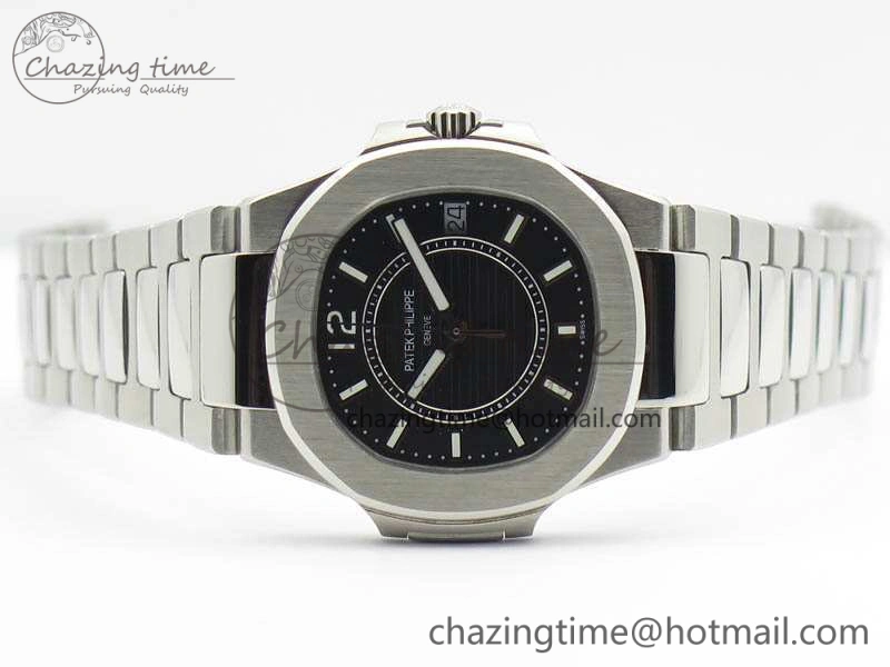 Nautilus Ladies 7011 SS JJF 1:1 Best Edition Black Dial On SS Bracelet ETA Quartz