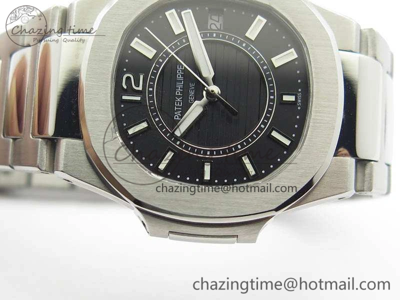 Nautilus Ladies 7011 SS JJF 1:1 Best Edition Black Dial On SS Bracelet ETA Quartz