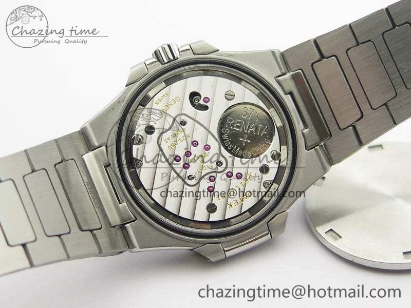 Nautilus Ladies 7011 SS JJF 1:1 Best Edition Diamond Bezel Blue Dial On SS Bracelet ETA Quartz