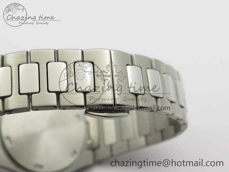 Nautilus Ladies 7011 SS JJF 1:1 Best Edition Diamond Bezel Blue Dial On SS Bracelet ETA Quartz