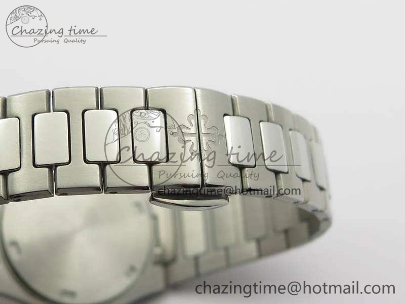 Nautilus Ladies 7011 SS JJF 1:1 Best Edition Diamond Bezel Blue Dial On SS Bracelet ETA Quartz
