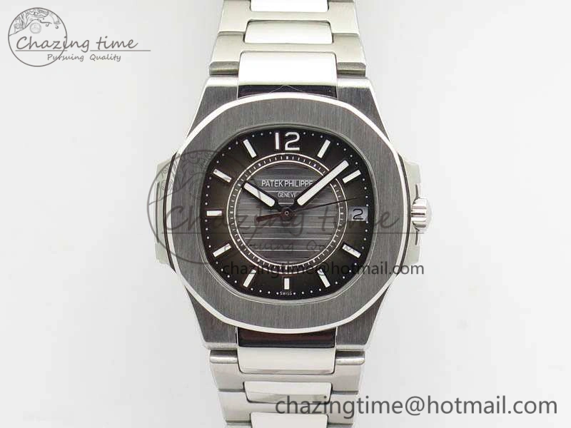 Nautilus Ladies 7011 SS JJF 1:1 Best Edition Gray Dial On SS Bracelet ETA Quartz