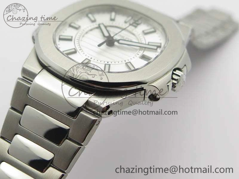 Nautilus Ladies 7011 SS JJF 1:1 Best Edition White Dial On SS Bracelet ETA Quartz