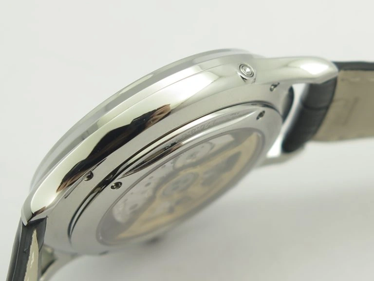 Nautilus Moonphase SS Black Dial On Black Leather Strap MIYOTA 9015 PP324CS