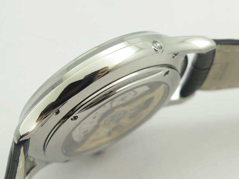 Nautilus Moonphase SS Black Dial On Black Leather Strap MIYOTA 9015 PP324CS