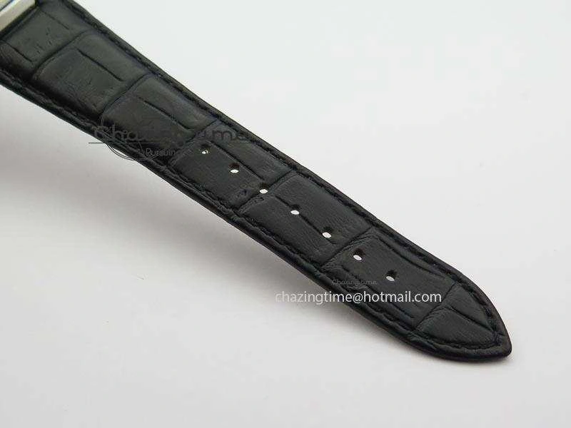 Nautilus Moonphase SS Gray Dial On Black Leather Strap MIYOTA 9015 PP324CS