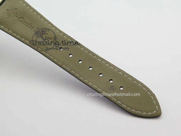 Nautilus Moonphase SS Gray Dial On Black Leather Strap MIYOTA 9015 PP324CS