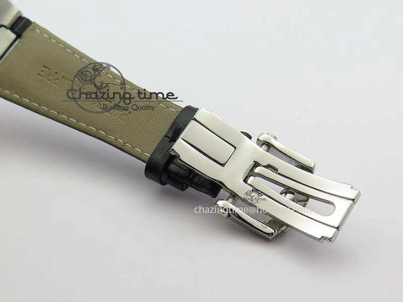 Nautilus Moonphase SS Gray Dial On Black Leather Strap MIYOTA 9015 PP324CS