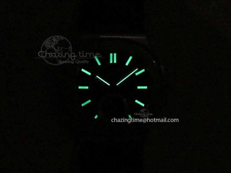 Nautilus Moonphase SS Gray Dial On Black Leather Strap MIYOTA 9015 PP324CS