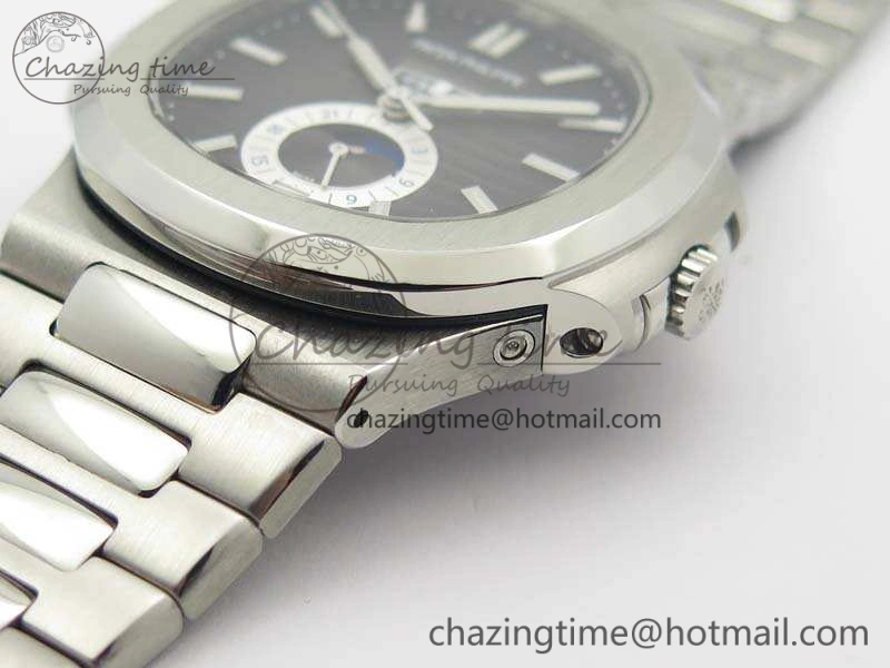 Nautilus Moonphase SS KMF Gray Dial On SS Bracelet Calendar Movement V2