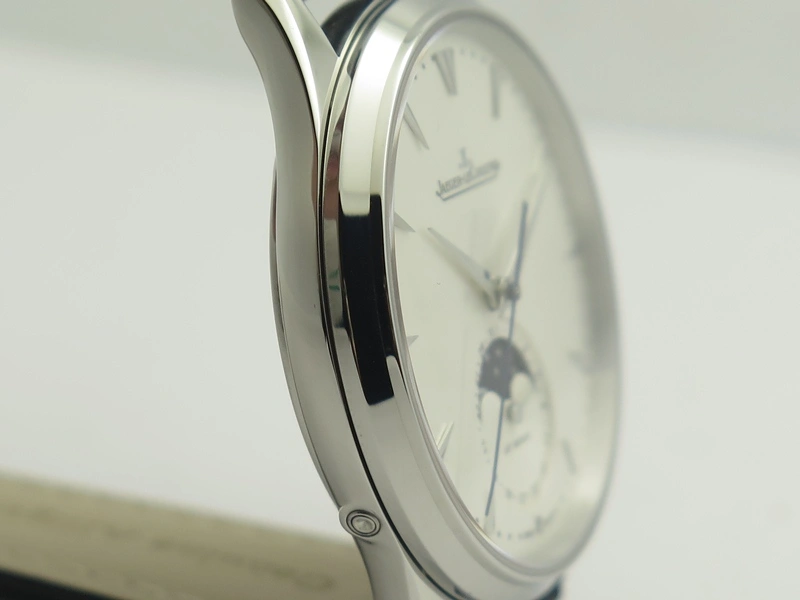 Nautilus Moonphase SS White Dial On Black Leather Strap MIYOTA 9015 PP324CS