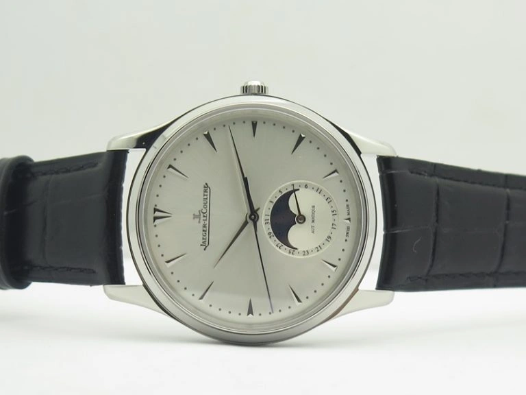 Nautilus Moonphase SS White Dial On Black Leather Strap MIYOTA 9015 PP324CS